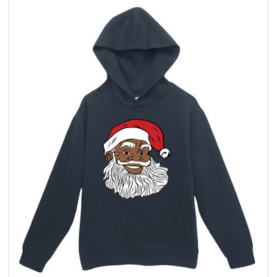 Black Jolly Santa Cute Gift Fun African American Santa Urban Pullover Hoodie