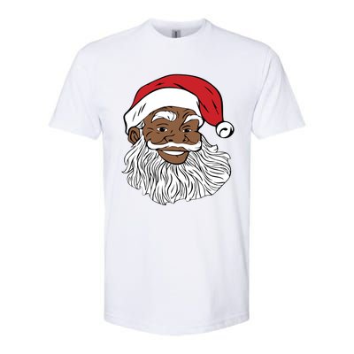 Black Jolly Santa Cute Gift Fun African American Santa Softstyle CVC T-Shirt