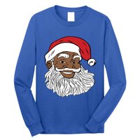 Black Jolly Santa Meaningful Gift Fun African American Santa Long Sleeve Shirt