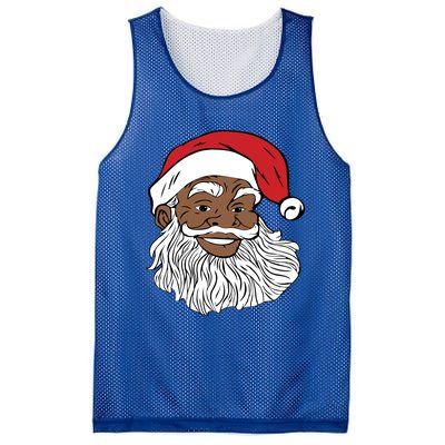 Black Jolly Santa Meaningful Gift Fun African American Santa Mesh Reversible Basketball Jersey Tank