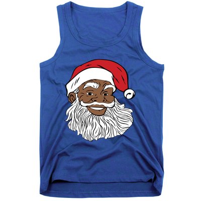 Black Jolly Santa Meaningful Gift Fun African American Santa Tank Top