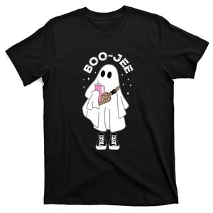 Boo Jee Spooky Season Cute Ghost Halloween Costume Boujee T-Shirt