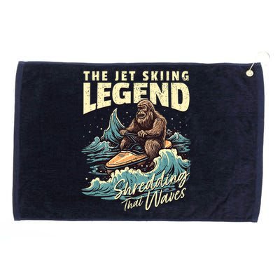 Bigfoot Jet Skiing Watercraft Rider Sasquatch Jet Skiing Grommeted Golf Towel