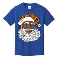 Black Jolly Santa African American Santa Kente Gift Kids T-Shirt