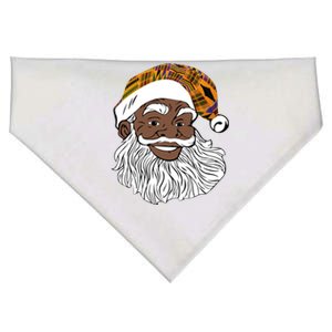 Black Jolly Santa African American Santa Kente Gift USA-Made Doggie Bandana