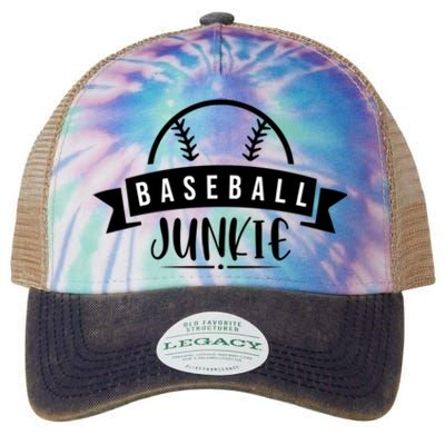 Baseball Junkie Sport Quotes Gift Legacy Tie Dye Trucker Hat