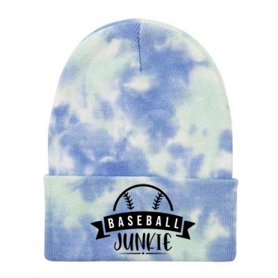 Baseball Junkie Sport Quotes Gift Tie Dye 12in Knit Beanie