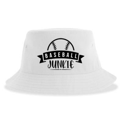 Baseball Junkie Sport Quotes Gift Sustainable Bucket Hat