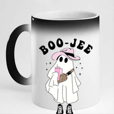 Boo Jee Spooky Season Cute Ghost Halloween Costume Boojee 11oz Black Color Changing Mug