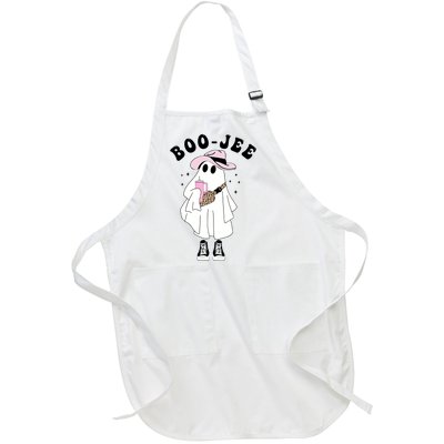 Boo Jee Spooky Season Cute Ghost Halloween Costume Boojee Full-Length Apron With Pockets