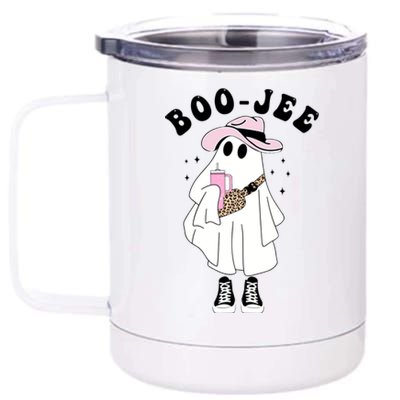 Boo Jee Spooky Season Cute Ghost Halloween Costume Boojee 12 oz Stainless Steel Tumbler Cup