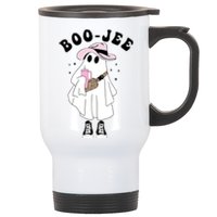 Boo Jee Spooky Season Cute Ghost Halloween Costume Boojee Stainless Steel Travel Mug