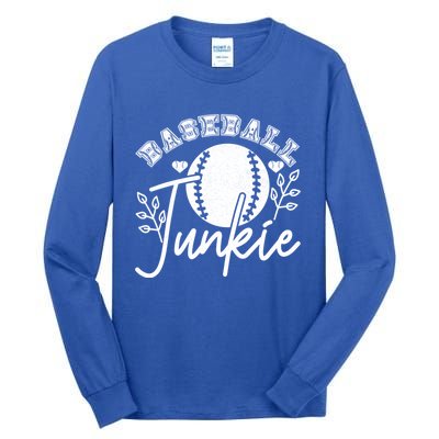 Baseball Junkie Sport Humor Funny Gift Tall Long Sleeve T-Shirt