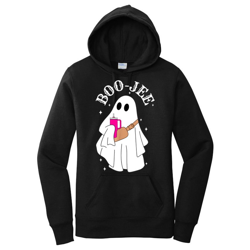 Boo Jee Spooky Season Cute Ghost Halloween Costume Boujee Women's Pullover Hoodie
