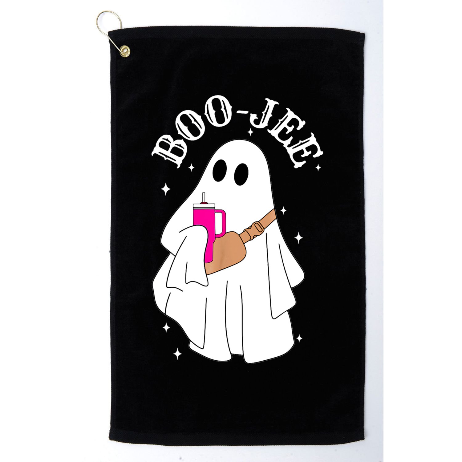 Boo Jee Spooky Season Cute Ghost Halloween Costume Boujee Golf Towel