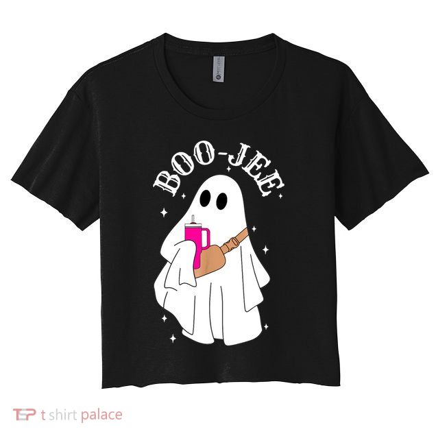 Boo Jee Spooky Season Cute Ghost Halloween Costume Boujee Crop Top