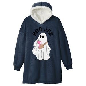 Boo Jee Spooky Season Cute Ghost Halloween Costume Boujee Hooded Wearable Blanket