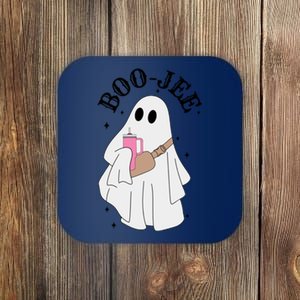 Boo Jee Spooky Season Cute Ghost Halloween Costume Boujee Coaster