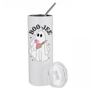 Boo Jee Spooky Season Cute Ghost Halloween Costume Boujee Stainless Steel Tumbler