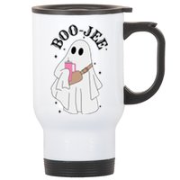 Boo Jee Spooky Season Cute Ghost Halloween Costume Boujee Stainless Steel Travel Mug