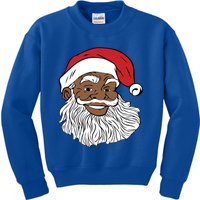 Black Jolly Santa Gift Fun African American Santa Kids Sweatshirt