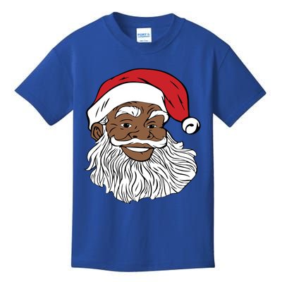 Black Jolly Santa Gift Fun African American Santa Kids T-Shirt