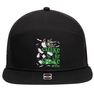 Beetle Juice Snake Shake Shake Senora Halloween 7 Panel Mesh Trucker Snapback Hat