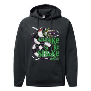 Beetle Juice Snake Shake Shake Senora Halloween Performance Fleece Hoodie