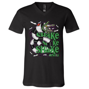 Beetle Juice Snake Shake Shake Senora Halloween V-Neck T-Shirt