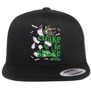 Beetle Juice Snake Shake Shake Senora Halloween Flat Bill Trucker Hat