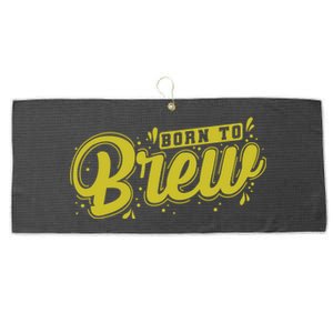 Born Just To Brew Beer Gift Large Microfiber Waffle Golf Towel