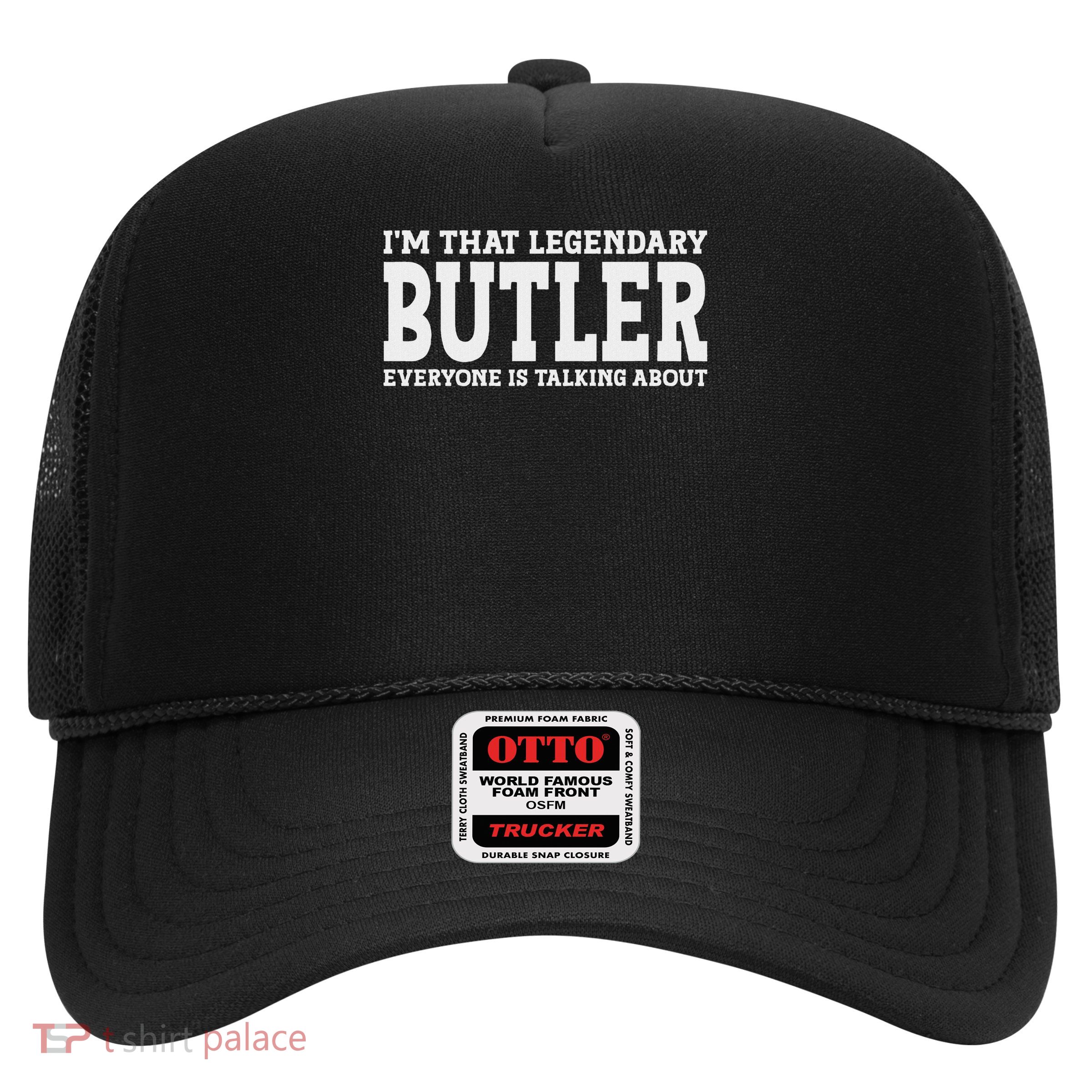 Butler Job Title Employee Funny Worker Profession Butler Trucker Hat