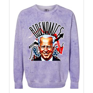 Bidenomics Jobs Up Inflation Down Colorblast Crewneck Sweatshirt