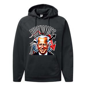 Bidenomics Jobs Up Inflation Down Performance Fleece Hoodie