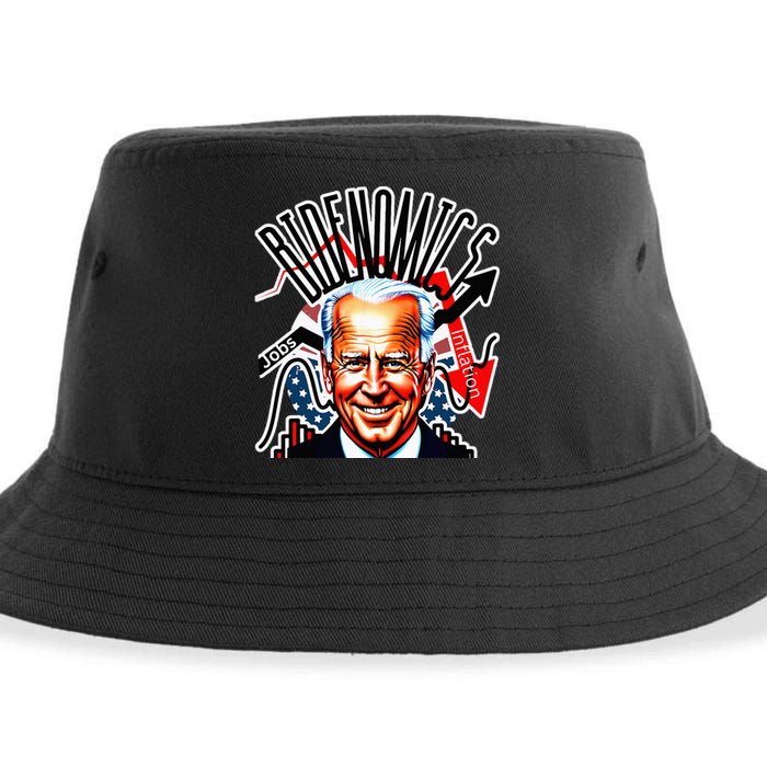 Bidenomics Jobs Up Inflation Down Sustainable Bucket Hat