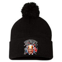 Bidenomics Jobs Up Inflation Down Pom Pom 12in Knit Beanie