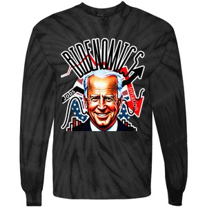 Bidenomics Jobs Up Inflation Down Tie-Dye Long Sleeve Shirt