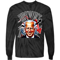 Bidenomics Jobs Up Inflation Down Tie-Dye Long Sleeve Shirt