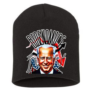 Bidenomics Jobs Up Inflation Down Short Acrylic Beanie