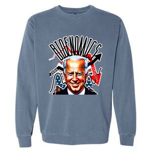 Bidenomics Jobs Up Inflation Down Garment-Dyed Sweatshirt