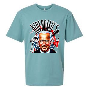 Bidenomics Jobs Up Inflation Down Sueded Cloud Jersey T-Shirt