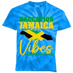 Baecation Jamaica Vibes Matching Couple Vacation Trip Kids Tie-Dye T-Shirt