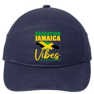 Baecation Jamaica Vibes Matching Couple Vacation Trip 7-Panel Snapback Hat