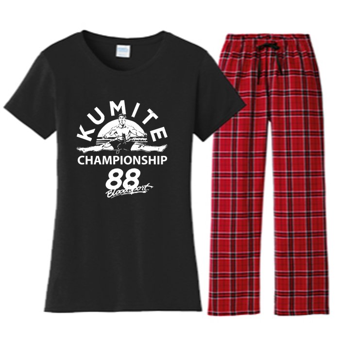 Bloodsport JeanClaude Van Damme Martial Arts Movie Women's Flannel Pajama Set