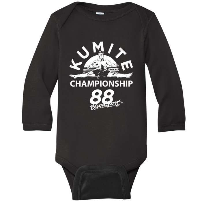 Bloodsport JeanClaude Van Damme Martial Arts Movie Baby Long Sleeve Bodysuit