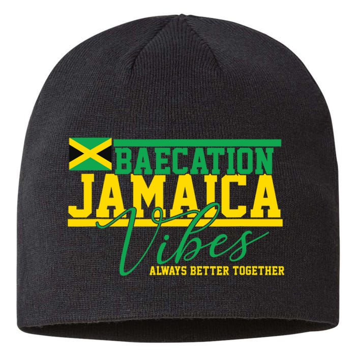 Bae-cation Jamaica Vibes better together matchin couple Sustainable Beanie