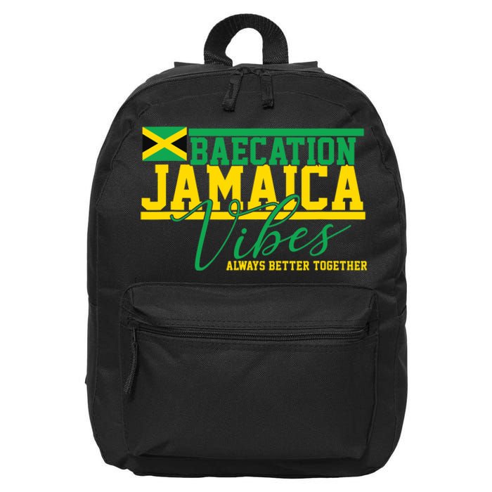 Bae-cation Jamaica Vibes better together matchin couple 16 in Basic Backpack