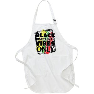 Black Juneteenth Vibes Only Full-Length Apron With Pockets