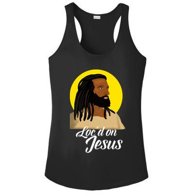 Black Jesus With Locs African American Christian Christmas Gift Ladies PosiCharge Competitor Racerback Tank