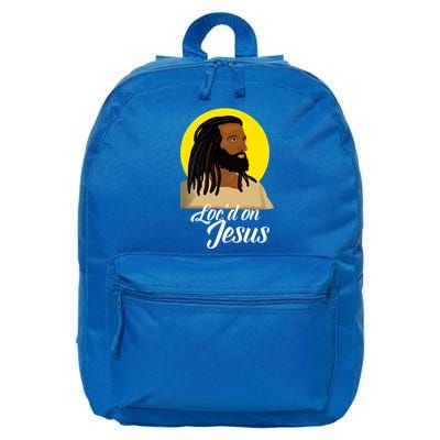 Black Jesus With Locs African American Christian Christmas Gift 16 in Basic Backpack